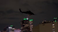 Why were military helicopters flying over Philadelphia on Thursday night?