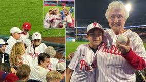 Boy gives up foul ball at Phillies game for complete stranger celebrating 80th birthday