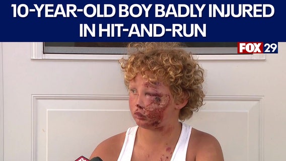 10-year-old boy injured in Bristol Township hit-and-run speaks out