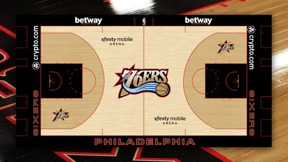 Sixers will play over a dozen games on 2001 throwback court