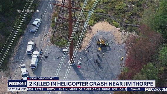 2 killed in helicopter crash near Jim Thorpe; investigation underway: officials