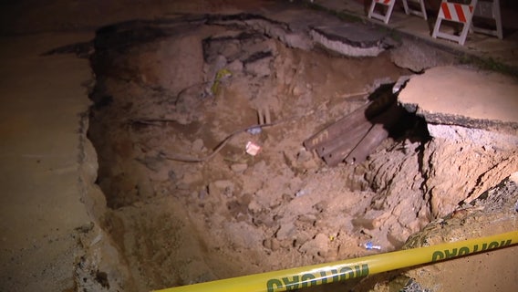 Residents fed up with huge hole in Philly's Overbrook neighborhood