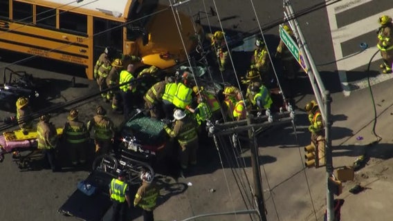 School bus involved in crash in Deptford: police
