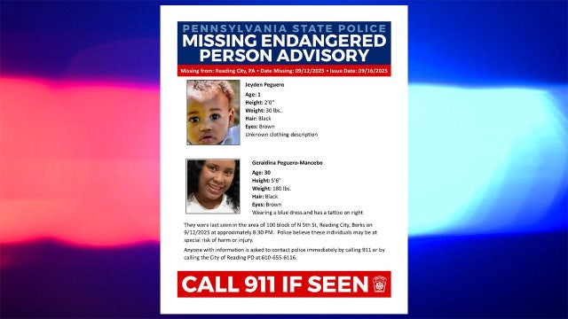 Police searching for woman, child who went missing in Reading