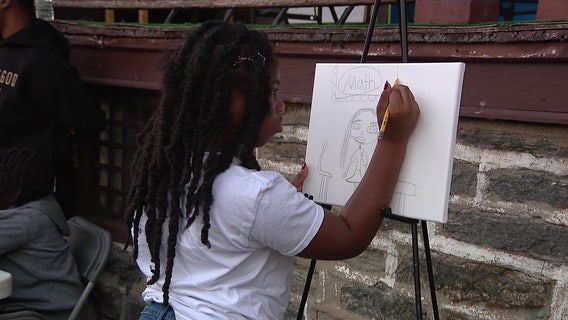 9-year-old girl holds art therapy class for kids in the Logan area of Philly