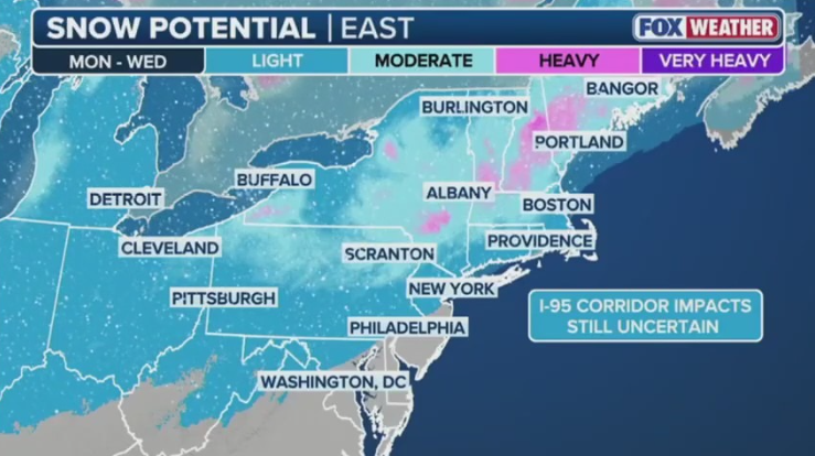 Philadelphia area could see snow next week as potential nor’easter takes shape