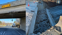 Emergency repairs underway after truck hits Route 10 bridge over U.S. 1 in Chester County