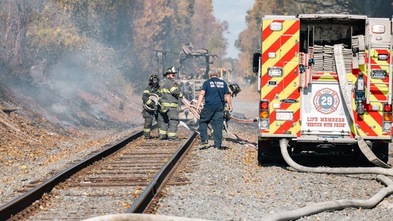 Delaware explosion damaged railroad equipment, no injuries reported