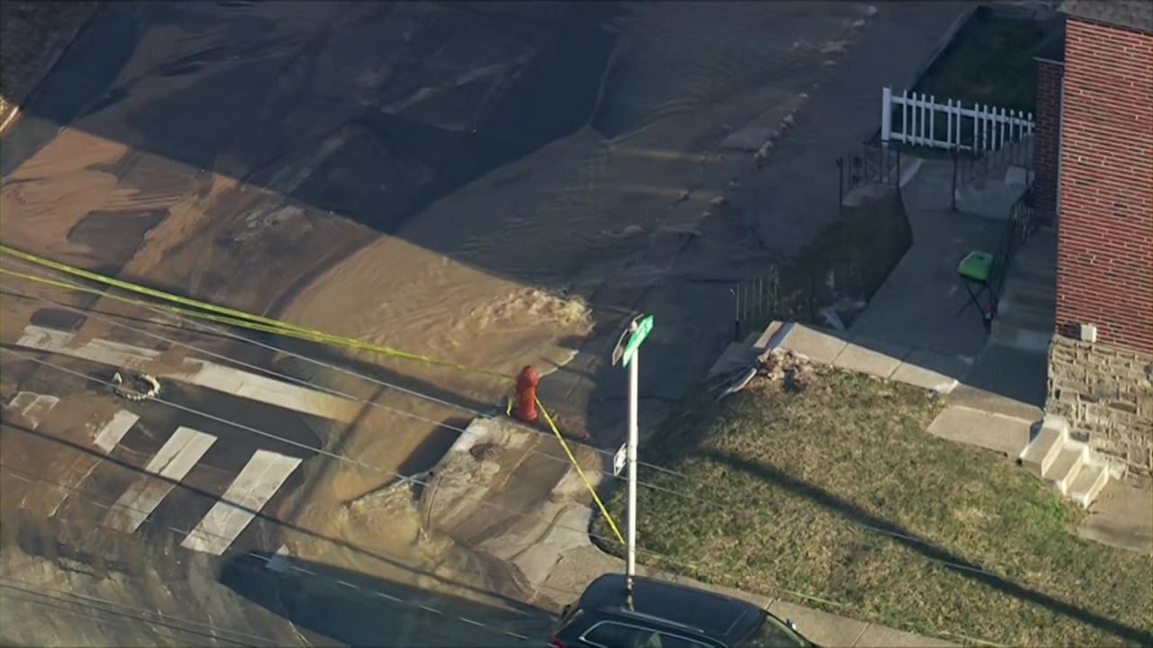 Water main break leaves dozens without service in Northeast Philadelphia