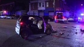 2 Philadelphia police officers hurt in crash with SmartCar in Hunting Park