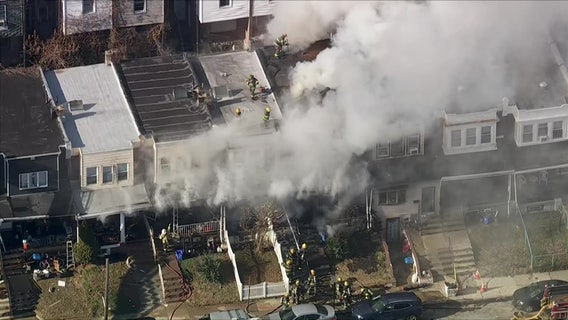 Crews find body after large rowhome fire damages 5 homes in Germantown