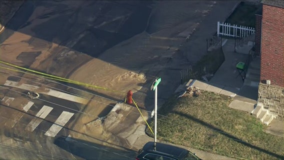 Water main break leaves dozens without service in Northeast Philadelphia