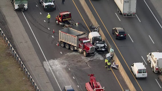 Three people seriously hurt in crash involving dump truck, contractor van on Pennsylvania Turnpike