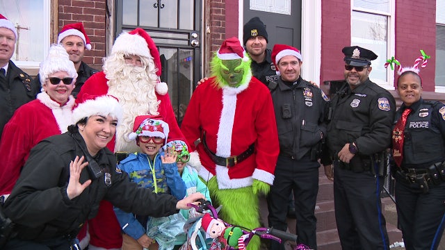 PPD's annual Christmas Express: Santa, Mrs. Claus, the Grinch deliver gifts to Philly families