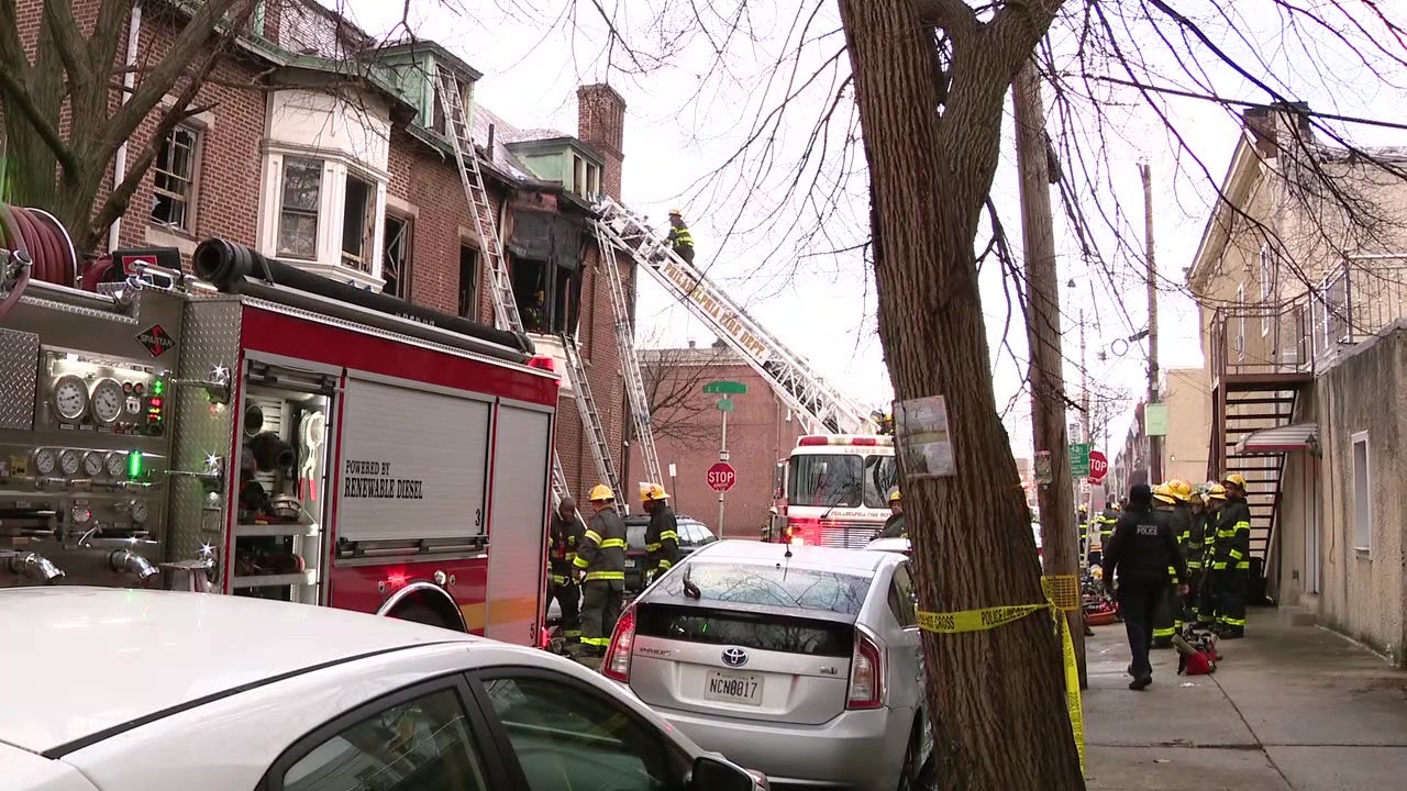 Grays Ferry fire: Father and daughter rescued from church home, firefighter injured