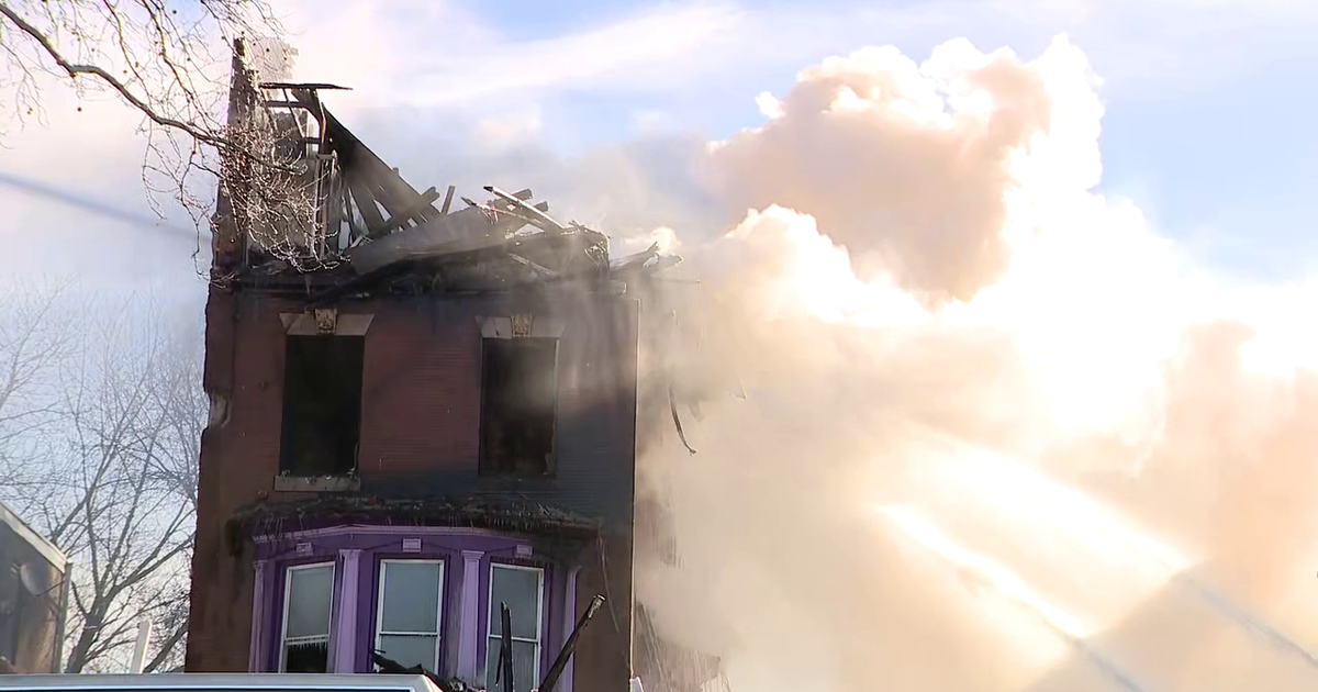 Water freezes as firefighters battle blaze in North Philadelphia