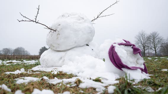 How does snow melt when temperatures are still below freezing?