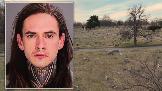 Cemetery vandalized by grave robber seeking donations for new fence