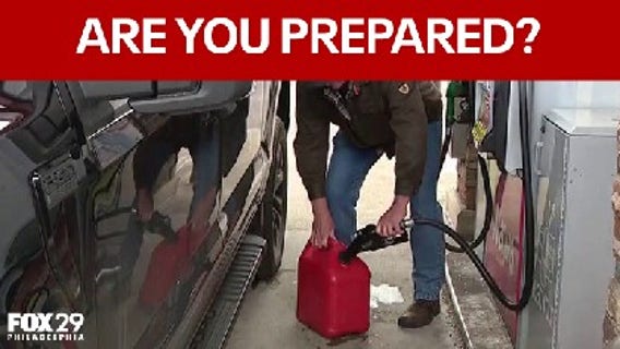 Shoppers crowd gas stations, grocery and liquor stores before winter snowstorm