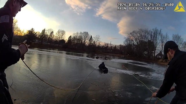 Boy stuck in icy pond screams for help prompting officers’ daring rescue in New Jersey