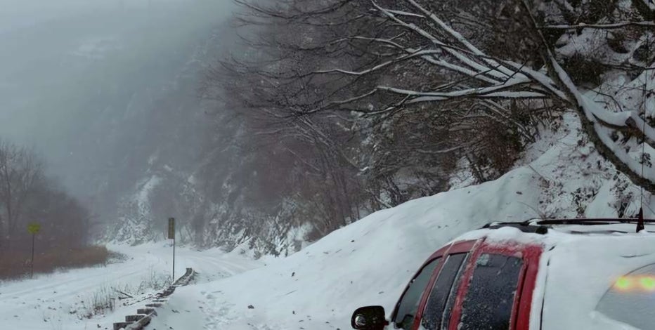 Rare avalanche shuts down Pennsylvania road during winter storm