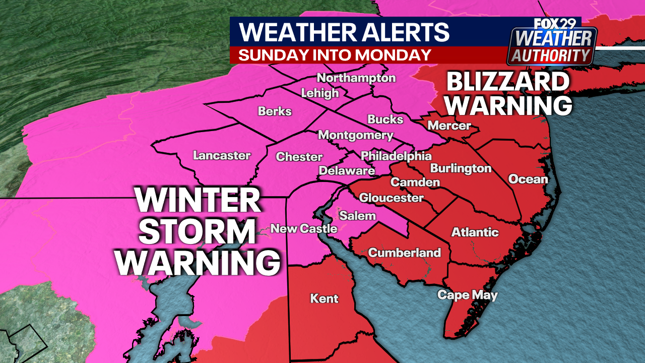 Philadelphia snow storm tracker: How much snow will fall in Pennsylvania, New Jersey, Delaware