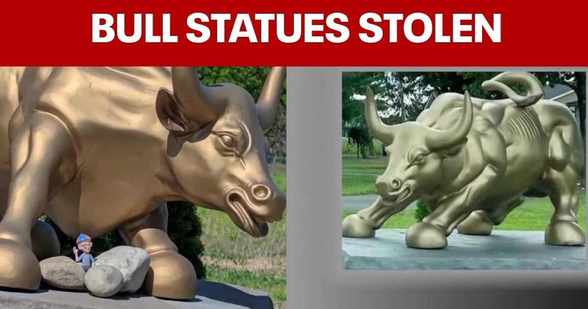 Two bull statues stolen from winery in Hammonton