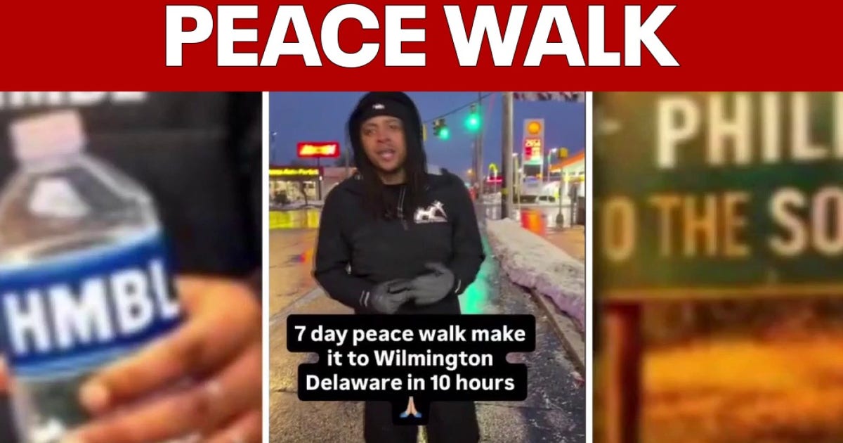Philly man walks 270 miles from Philly to Virginia, livestreaming for peace and youth