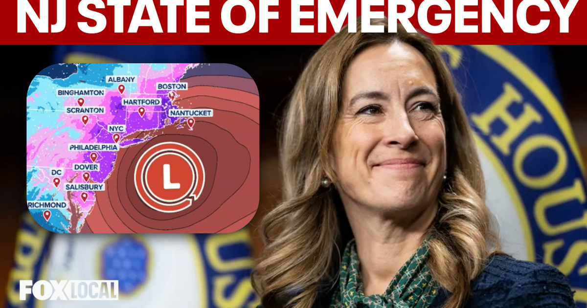 New Jersey declares state of emergency ahead of major storm, 24 inches of snow forecast on coast