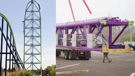 Construction for Kingda Ka's replacement coaster underway at Six Flags