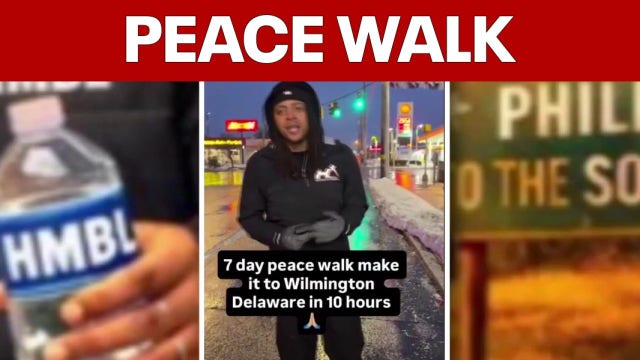 Philly man walks 270 miles from Philly to Virginia, livestreaming for peace and youth