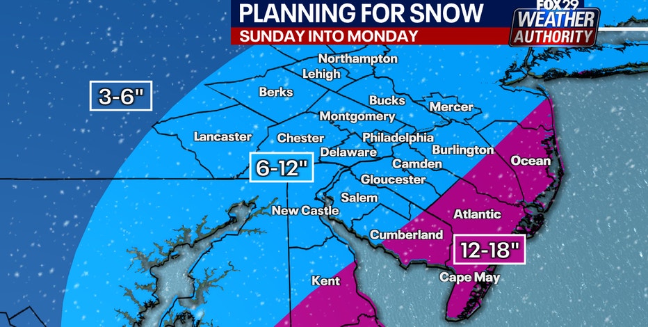 LIVE| Blizzard Warning in Coastal NJ: How much is it going to snow in Philadelphia, New Jersey, Delaware?