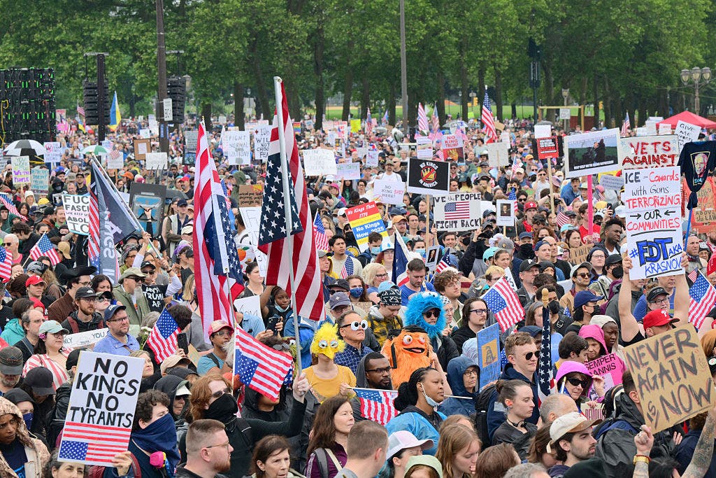 What is a 'No Kings' rally?