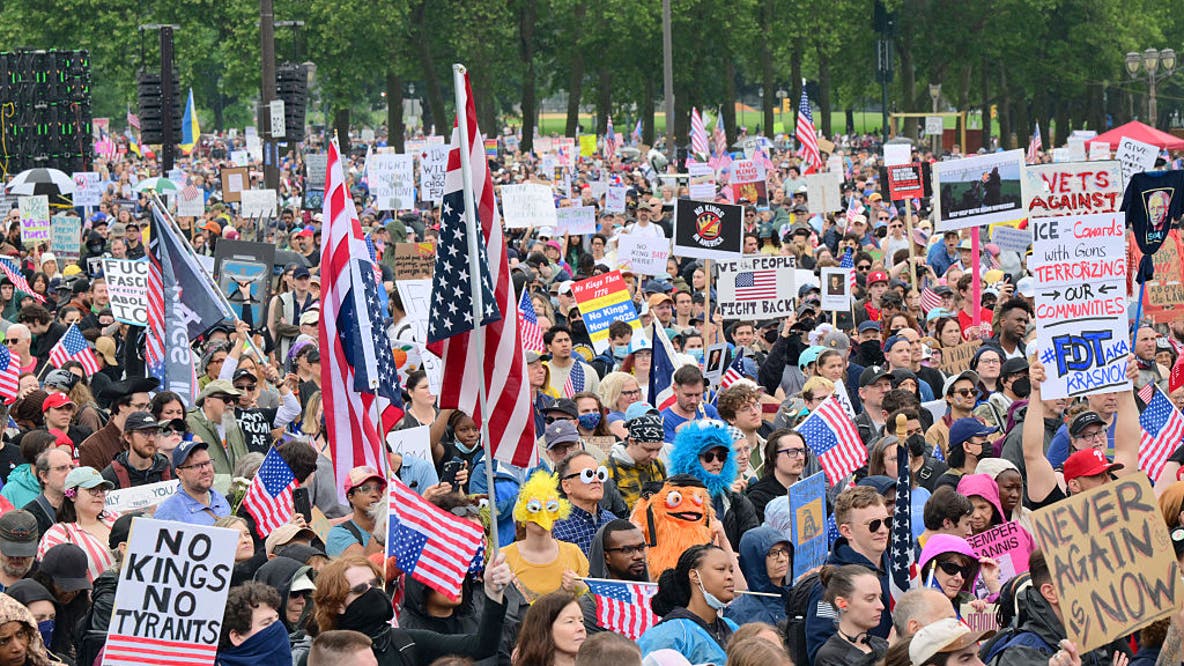 What is a 'No Kings' rally?