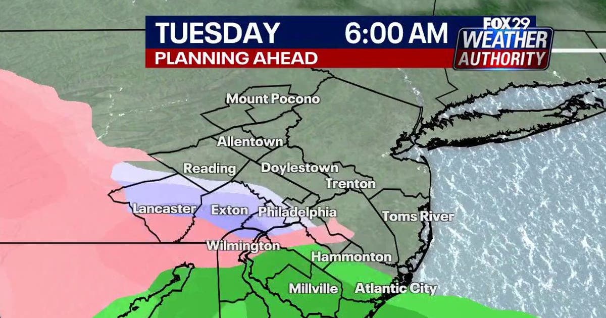Philadelphia weather: Sleet, freezing rain Tuesday before mid-week warm up