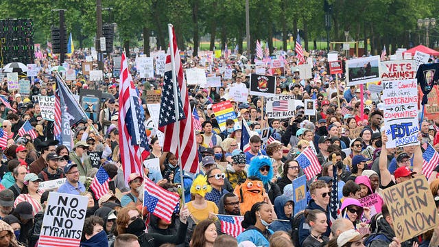 What is a 'No Kings' rally?