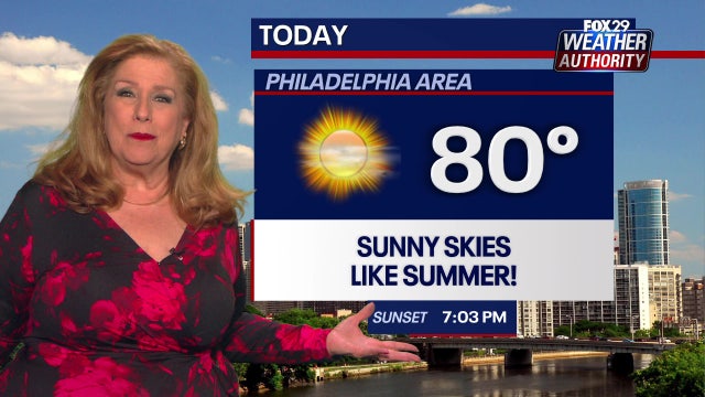 Philadelphia weather: Temperatures expected to reach 80 degrees on Tuesday