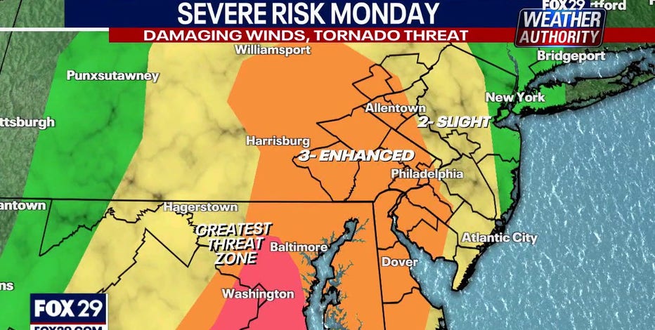 Philadelphia weather: Tornado watch issued as strong storms threaten region