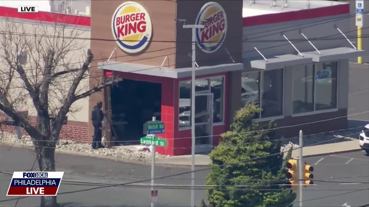Car crashes into Burger King in Northeast Philadelphia on Welsh Road