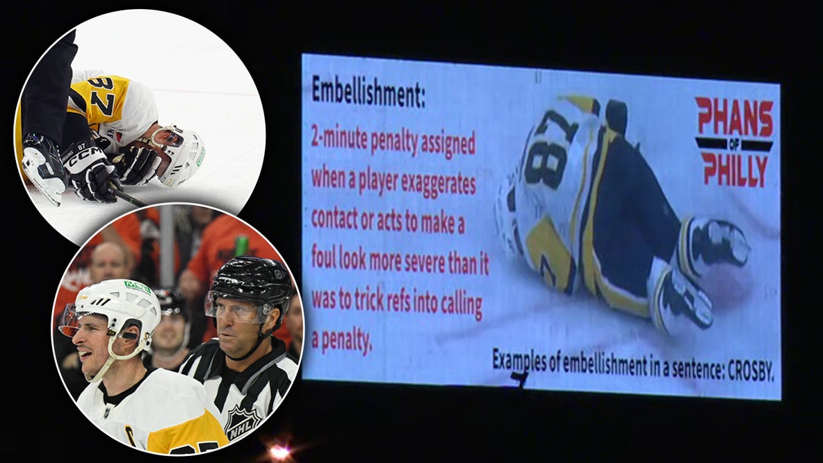 Crosby's embellishment penalty posted on I-95 billboard in Philadelphia