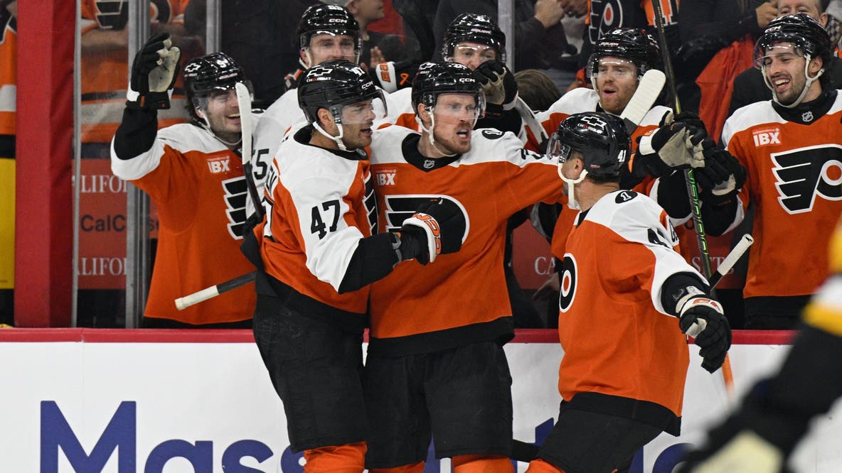 Flyers score 3 in second period, beat Penguins 5-2 for 3-0 series lead in Philadelphia