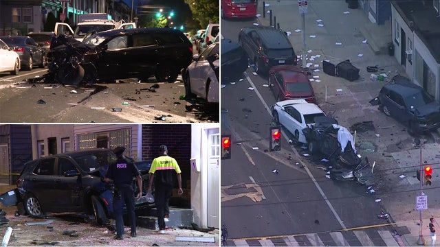 Driver, dog killed by speeding SUV that ran red light in West Philadelphia: police