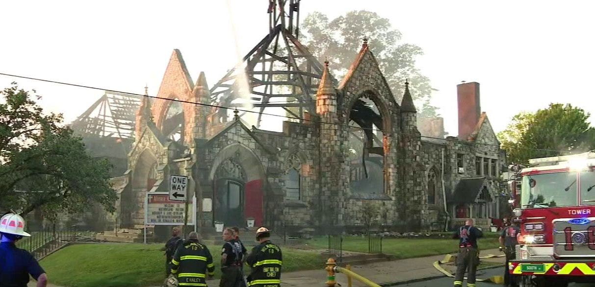 Fire destroys historic church in Wilmington just hours before worship services