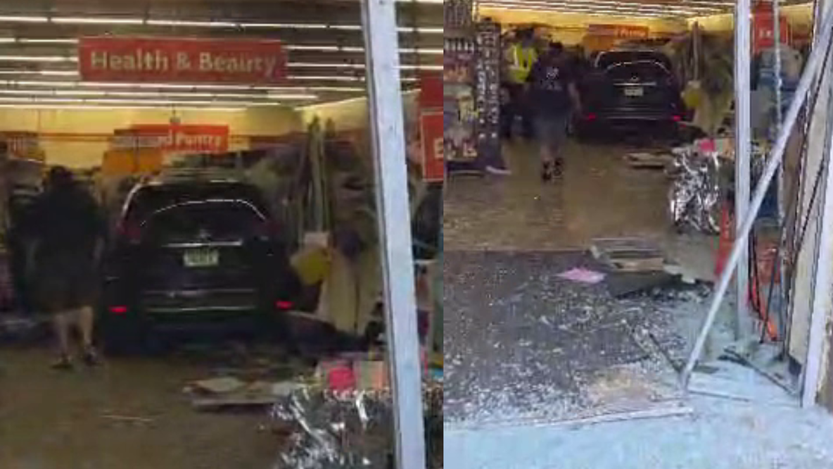 Vehicle crashes into Family Dollar in Crescentville