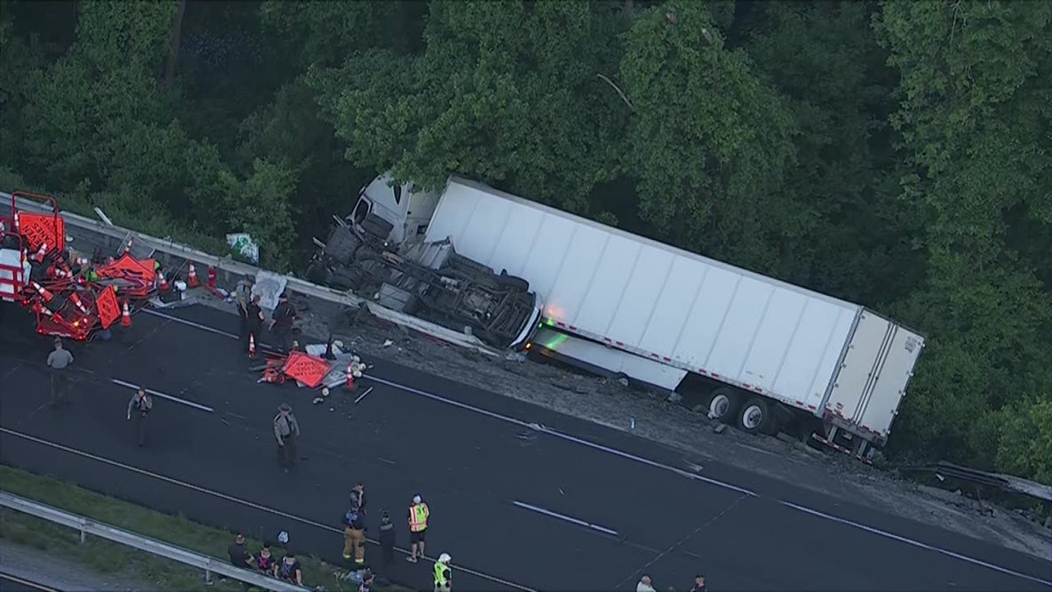 Crash involving tractor trailer shuts down portion of Route 30 in Chester County