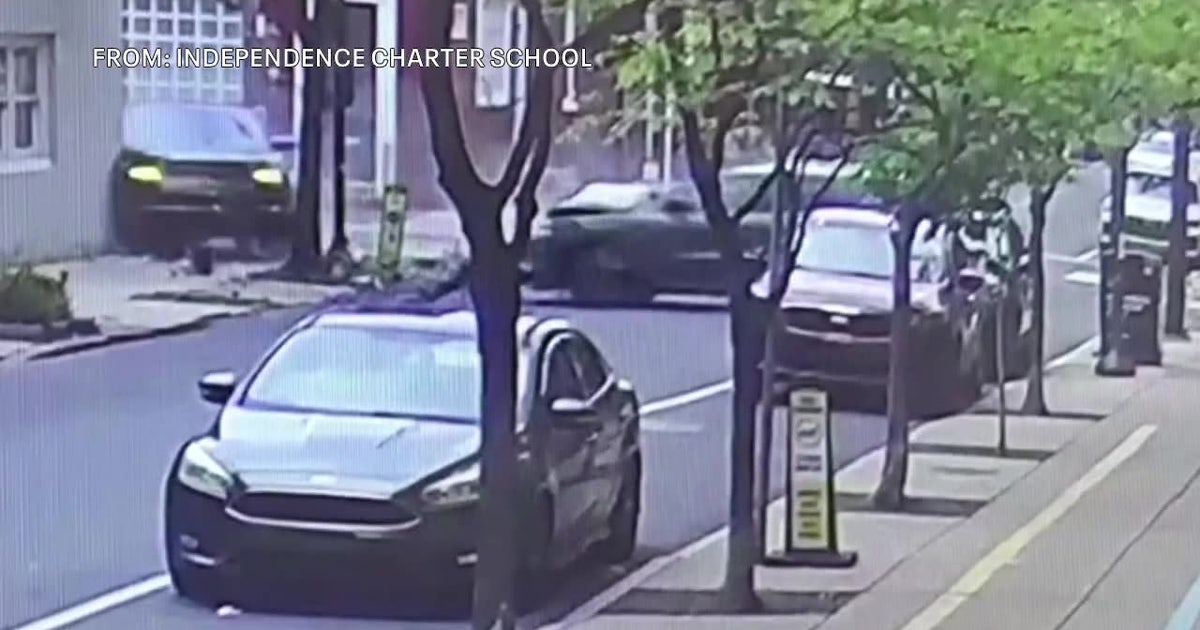 Speeding driver causes crash outside Independence Charter School in Center City