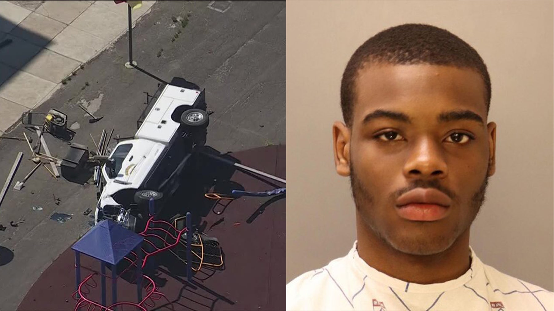 Georgia man charged with stealing utility truck, crashing into Philadelphia playground