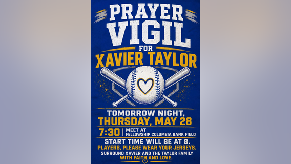 Maple Shade community holds vigil for 12-year-old injured in baseball accident