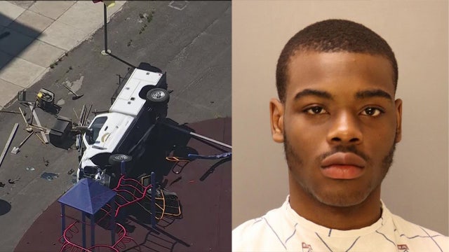 Georgia man charged with stealing utility truck, crashing into Philadelphia playground