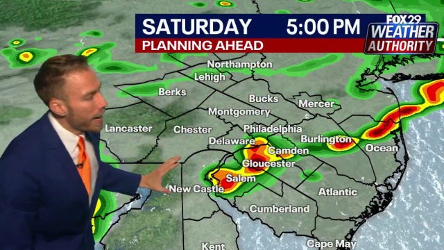 Philadelphia weekend forecast: Possible storms Saturday night clear out for Mother's Day morning